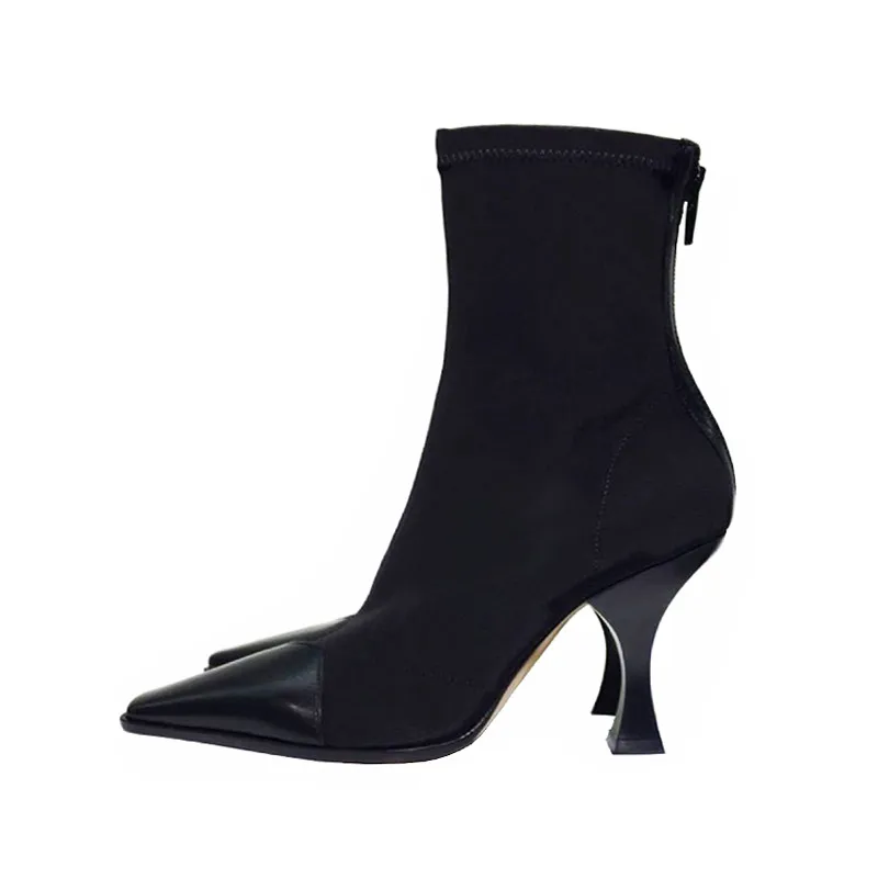 2019 Stretch Fabric Women Ankle Boots 8/10CM High Heels Patchwork Pointed Toe Shoes Fashion Women Elastic Booties
2019 Stretch Fabric Women Ankle Boots 8/10CM High Heels Patchwork Pointed Toe Shoes Fashion Women Elastic Booties