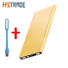 HSTRAOE 12000 mAh Power Bank Portable Charger + led light Backup Power 2 USB External Battery Charger for Phone Fast Shipping