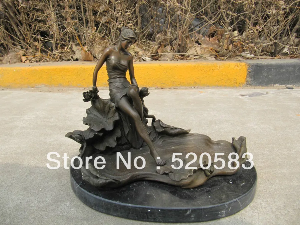 free classical bronze sculpture carvings lotus flower a women girl statue marble base fast 
free classical bronze sculpture carvings lotus flower a women girl statue marble base fast