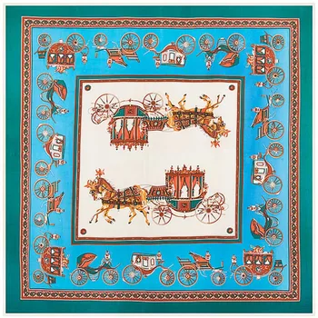 130*130CM Women's Scarf Carriage Pattern Fashion Dhawl Luxury Big Square Scarf Lady Decoration Hijabsatin Scarf
130*130CM Women's Scarf Carriage Pattern Fashion Dhawl Luxury Big Square Scarf Lady Decoration Hijabsatin Scarf