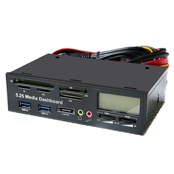 New Multifunction USB3.0 Card Readers 5.25" All In One Media Dashboard Front Panel PC Multi Card Reader T20
New Multifunction USB3.0 Card Readers 5.25" All In One Media Dashboard Front Panel PC Multi Card Reader T20