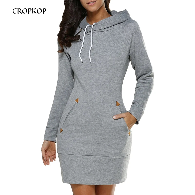 CROPKOP Women Casual plus size mini Dress Long Sleeve Hooded 2018 Autumn Fashion Red Black thin sweatshirt ladies Dresses 5XL
CROPKOP Women Casual plus size mini Dress Long Sleeve Hooded 2018 Autumn Fashion Red Black thin sweatshirt ladies Dresses 5XL