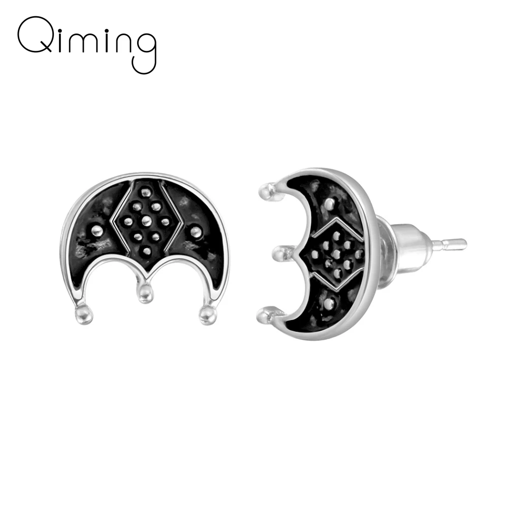 Small Three-legged LUNULA Stud Earrings Womem Scandinavian Norse Viking Handmade Alatir Nothern Star Ethnic Pagan Jewelry Men
Small Three-legged LUNULA Stud Earrings Womem Scandinavian Norse Viking Handmade Alatir Nothern Star Ethnic Pagan Jewelry Men