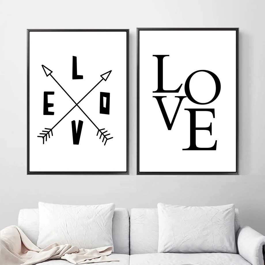 Fashion Love Wall Art Canvas Painting Nordic Posters And Print Black White Scandinavian Wall Pictures For Living Room Home Decor
Fashion Love Wall Art Canvas Painting Nordic Posters And Print Black White Scandinavian Wall Pictures For Living Room Home Decor