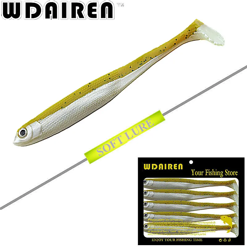WDAIREN 3pcs/lot Silicone T-Tail Soft Bait Fishing Lure 12.5cm/12g Artificial Swimbait Wobblers Leurre Souple Peche Iscas WD-230
WDAIREN 3pcs/lot Silicone T-Tail Soft Bait Fishing Lure 12.5cm/12g Artificial Swimbait Wobblers Leurre Souple Peche Iscas WD-230