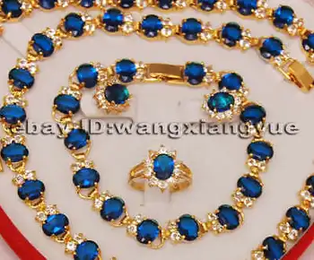 Charming!Blue Zircon Necklace Bracelet Ring Sets*18K gold plated watch wholesale Quartz stone CZ crystal (C0322)
Charming!Blue Zircon Necklace Bracelet Ring Sets*18K gold plated watch wholesale Quartz stone CZ crystal (C0322)