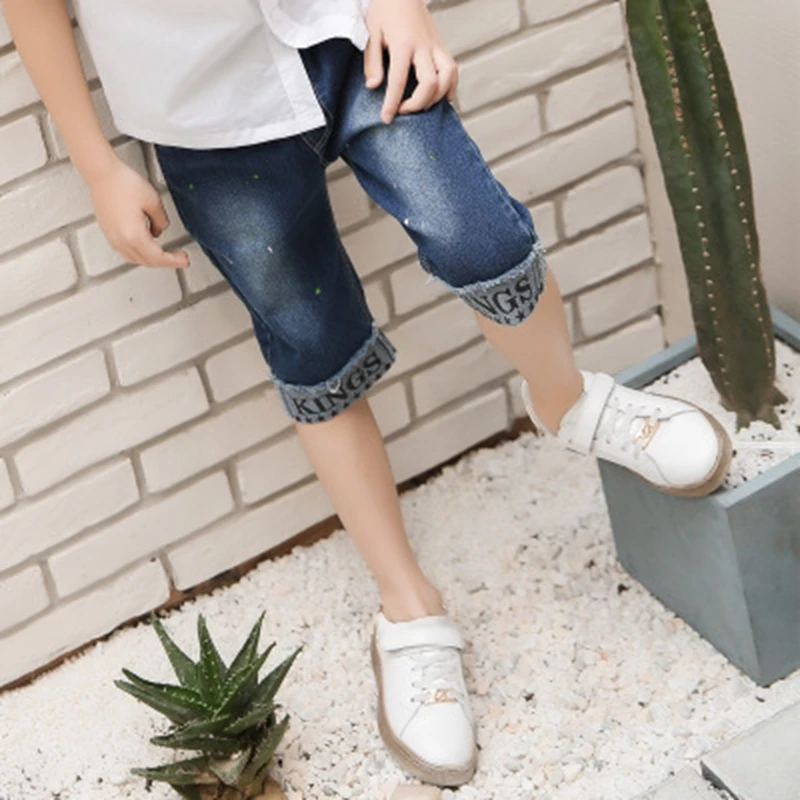 Baby Boys and childrens jeans shorts Pants clothes In the summer Stylish and simple Pure color kids jeans Clothing lrzlyx (8)
