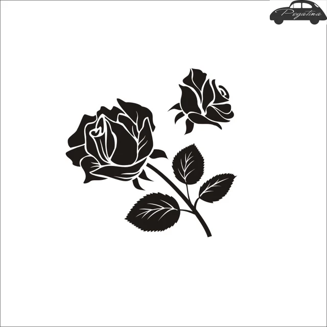Pegatina Flower Rose Sticker Car Decal Posters Vinyl Wall Decals Decor