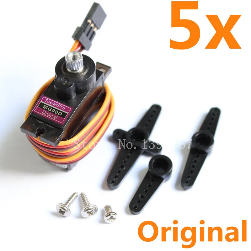 5Pcs/lot Original Tower Pro MG90D Digital Micro Servo Motor 2.5kg Torque 0.13Sec Metal Gear For RC Helicopter RC Airplane JR
5Pcs/lot Original Tower Pro MG90D Digital Micro Servo Motor 2.5kg Torque 0.13Sec Metal Gear For RC Helicopter RC Airplane JR