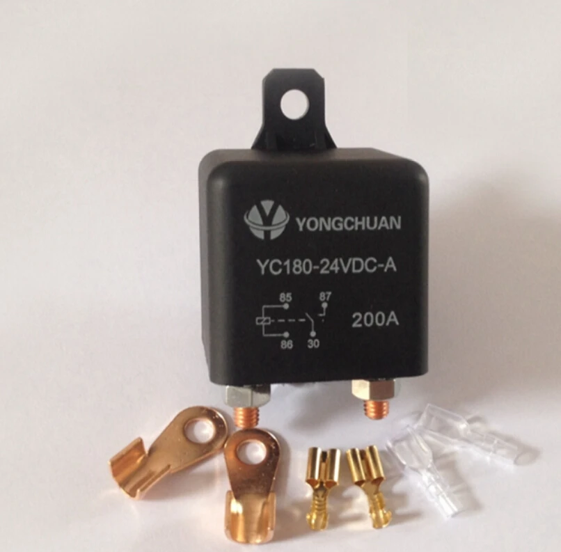 120A high current start relay 24V High Power Automotive Relay YC180-24VDC-A Type Intermittent 4.8W
120A high current start relay 24V High Power Automotive Relay YC180-24VDC-A Type Intermittent 4.8W