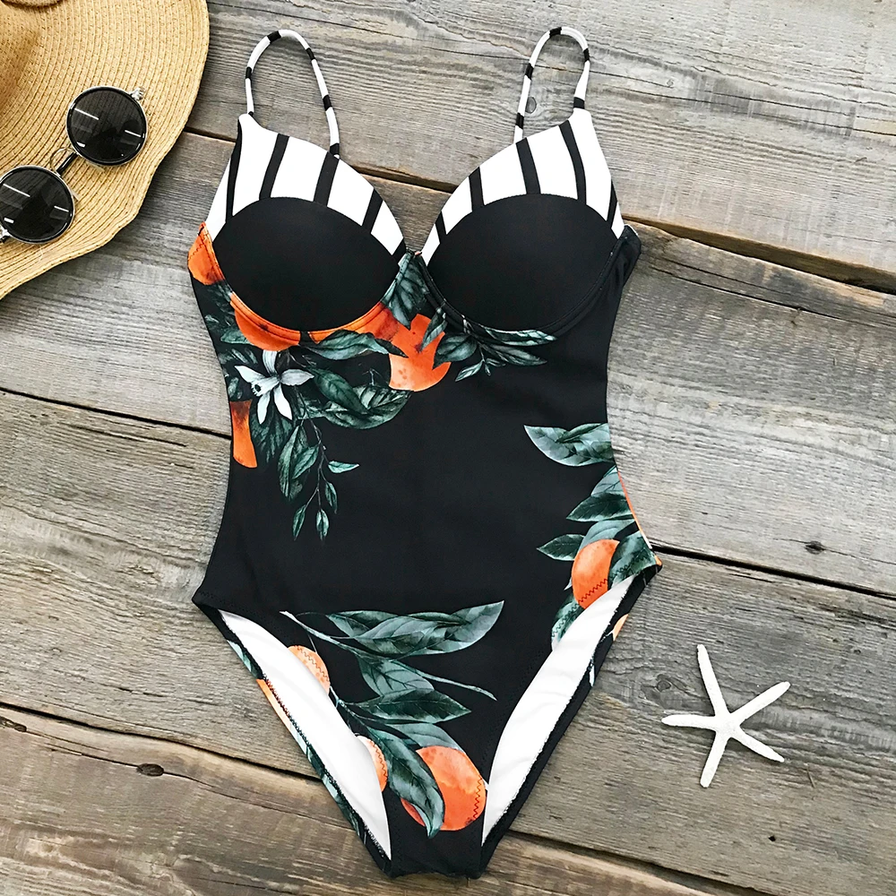 cupshe orange one piece