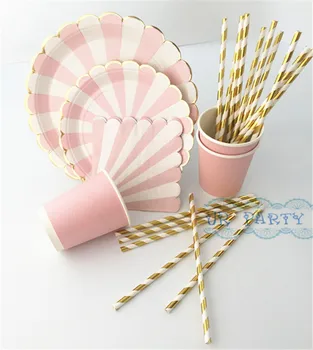 80 Sets Eco-friendly Wedding Table Setting Pink Foil Gold Scallop Paper Plates Floral Pink Napkins Cups Straws for Baby Shower
80 Sets Eco-friendly Wedding Table Setting Pink Foil Gold Scallop Paper Plates Floral Pink Napkins Cups Straws for Baby Shower