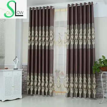 Slow Soul Coffee Simple Embroidery Curtains Bedroom Curtain Embroidered Europe Floral Cortinas Tulle Living Room For Kitchen 
Slow Soul Coffee Simple Embroidery Curtains Bedroom Curtain Embroidered Europe Floral Cortinas Tulle Living Room For Kitchen