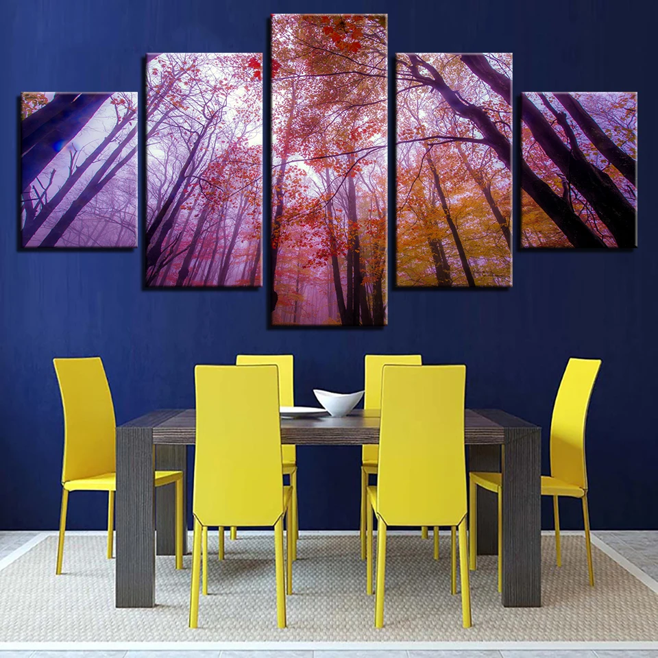 Decor For Living Room Wall Art HD Printed 5 Pieces Red Tree Forest Natural Scenery Canvas Pictures Modular Poster Frame Painting
Decor For Living Room Wall Art HD Printed 5 Pieces Red Tree Forest Natural Scenery Canvas Pictures Modular Poster Frame Painting