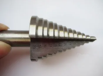 HSS 6542/M2 5-35mm (13 Steps: 5,7,10,12,15,17,20,22,25,27,30,32,35mm) Step Drill Bits Multifunction Cone Reamer Drill
HSS 6542/M2 5-35mm (13 Steps: 5,7,10,12,15,17,20,22,25,27,30,32,35mm) Step Drill Bits Multifunction Cone Reamer Drill