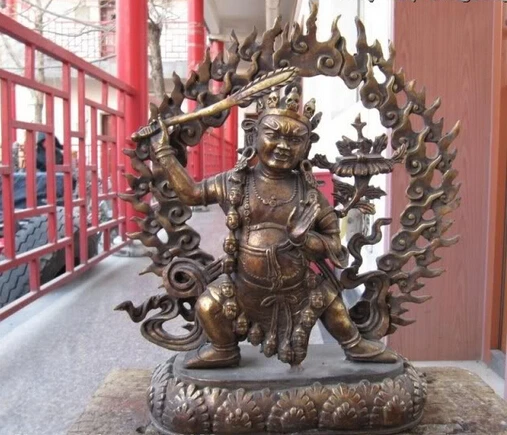 bi001877 Tibet Folk Fane classic Bronze Gild Manjusri Bodhisattva Kwan-Yin Buddha Statue
bi001877 Tibet Folk Fane classic Bronze Gild Manjusri Bodhisattva Kwan-Yin Buddha Statue