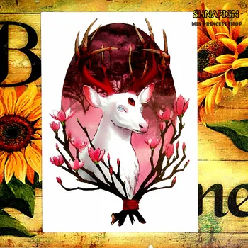 SHNAPIGN White Elk Temporary Tattoo Body Art Flash Tattoo Stickers 12*20cm Waterproof Henna Styling Home Decor Wall Sticker
SHNAPIGN White Elk Temporary Tattoo Body Art Flash Tattoo Stickers 12*20cm Waterproof Henna Styling Home Decor Wall Sticker