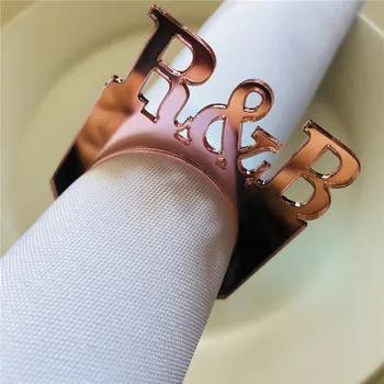 50pcs Rose Gold Personalized Wedding Napkin Ring Rustic Wedding Table Decoration Mariage Centerpieces Custom
50pcs Rose Gold Personalized Wedding Napkin Ring Rustic Wedding Table Decoration Mariage Centerpieces Custom