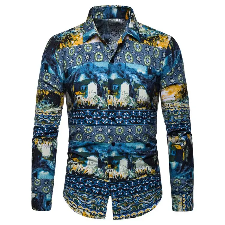 Casual Blouse Men's Clothing Men's Shirt Flower Long sleeves Floral Mens Shirts New Arrival Camisa masculina
Casual Blouse Men's Clothing Men's Shirt Flower Long sleeves Floral Mens Shirts New Arrival Camisa masculina