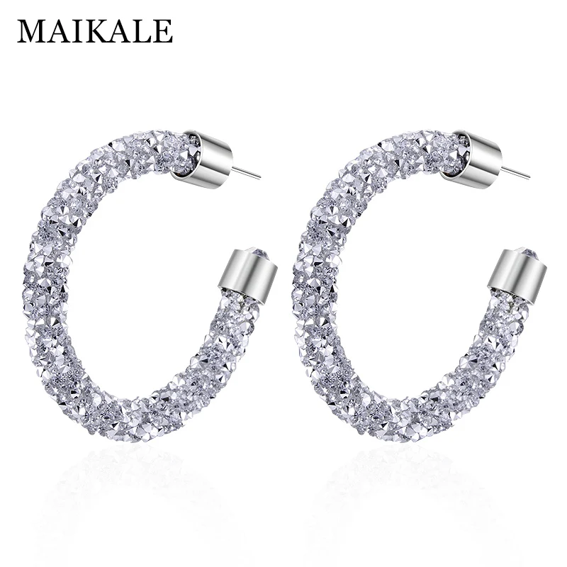 MAIKALE Big Round Circle Earrings Austrian Crystal Shiny Rhinestone Hyperbole Large Hoop Earrings for Women Jewelry Charm Gifts
MAIKALE Big Round Circle Earrings Austrian Crystal Shiny Rhinestone Hyperbole Large Hoop Earrings for Women Jewelry Charm Gifts