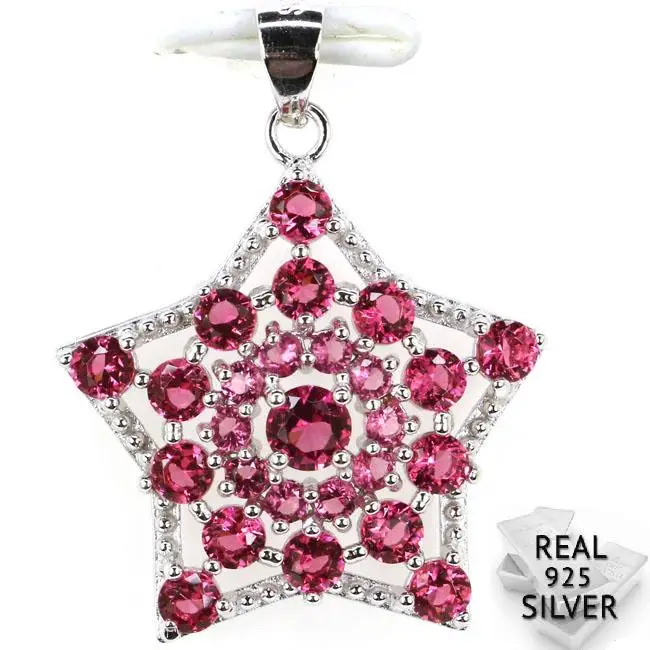Guaranteed Real 925 Solid Sterling Silver 2.7g New Designed Star Shape Pink Raspberry Rhodolite Garnet Pendant 30x23mm
Guaranteed Real 925 Solid Sterling Silver 2.7g New Designed Star Shape Pink Raspberry Rhodolite Garnet Pendant 30x23mm