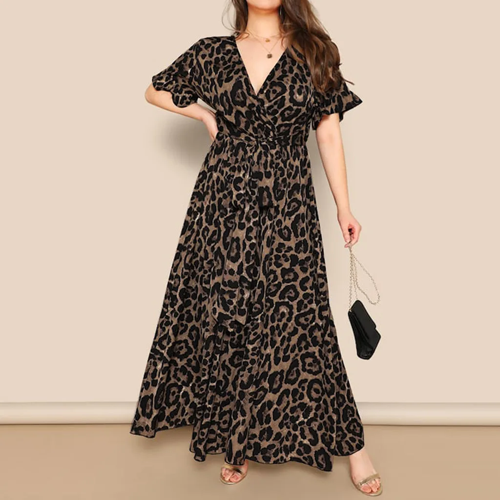 Hawcoar dress summer dress платье Fashion Women Sexy Plus Size Leopard Print V-Neck Short Sleeve Bandage Dress free deliveryD4
Hawcoar dress summer dress платье Fashion Women Sexy Plus Size Leopard Print V-Neck Short Sleeve Bandage Dress free deliveryD4