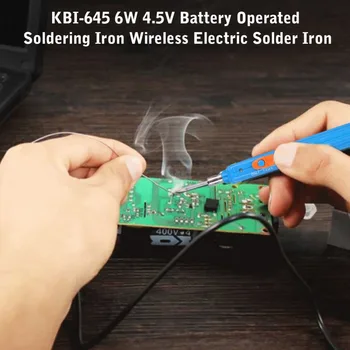 1 Set Soldering Iron KBI-645 6W 4.5V Battery Operated Soldering Iron Wireless Electric Solder Iron For Equipment Maintenance
1 Set Soldering Iron KBI-645 6W 4.5V Battery Operated Soldering Iron Wireless Electric Solder Iron For Equipment Maintenance