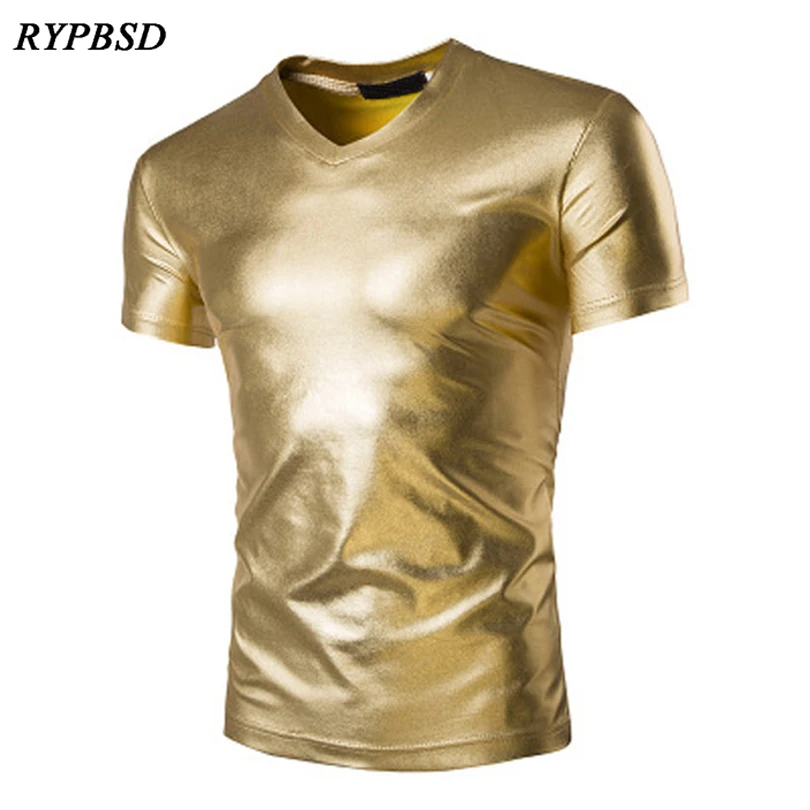 Luxury Men T shirt Summer 2022 Fashion Gold V neck Short Sleeve Harajuku Hip Hop T shirt Streetwear Nightclub Stage Costume
Luxury Men T shirt Summer 2022 Fashion Gold V neck Short Sleeve Harajuku Hip Hop T shirt Streetwear Nightclub Stage Costume