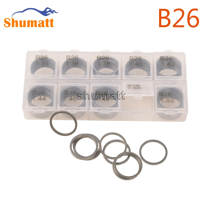 100pcs Common Rail Parts B26 Brand 120 Series Injector Repair Adjusting Washer Shims Thickness 1.34-1.52mm Accuracy 0.01mm
100pcs Common Rail Parts B26 Brand 120 Series Injector Repair Adjusting Washer Shims Thickness 1.34-1.52mm Accuracy 0.01mm