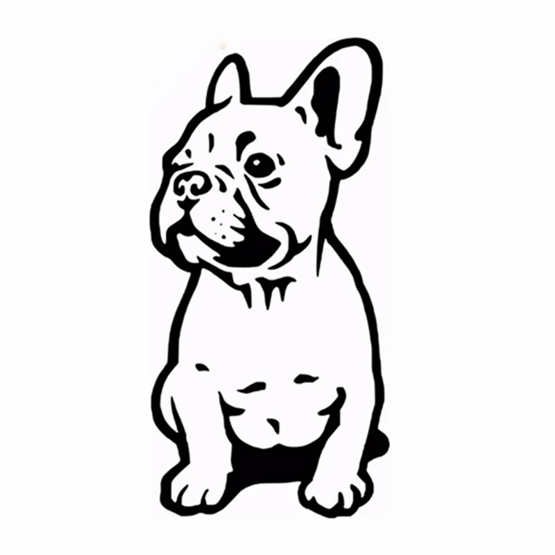 2 protected by French Bulldog dog home car bumper window vinyl decals stickers