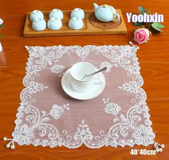 Modern lace beads white embroidery table place mat placemat drink Cup mug tea coffee coaster doily pad wedding dining kitchen 
Modern lace beads white embroidery table place mat placemat drink Cup mug tea coffee coaster doily pad wedding dining kitchen