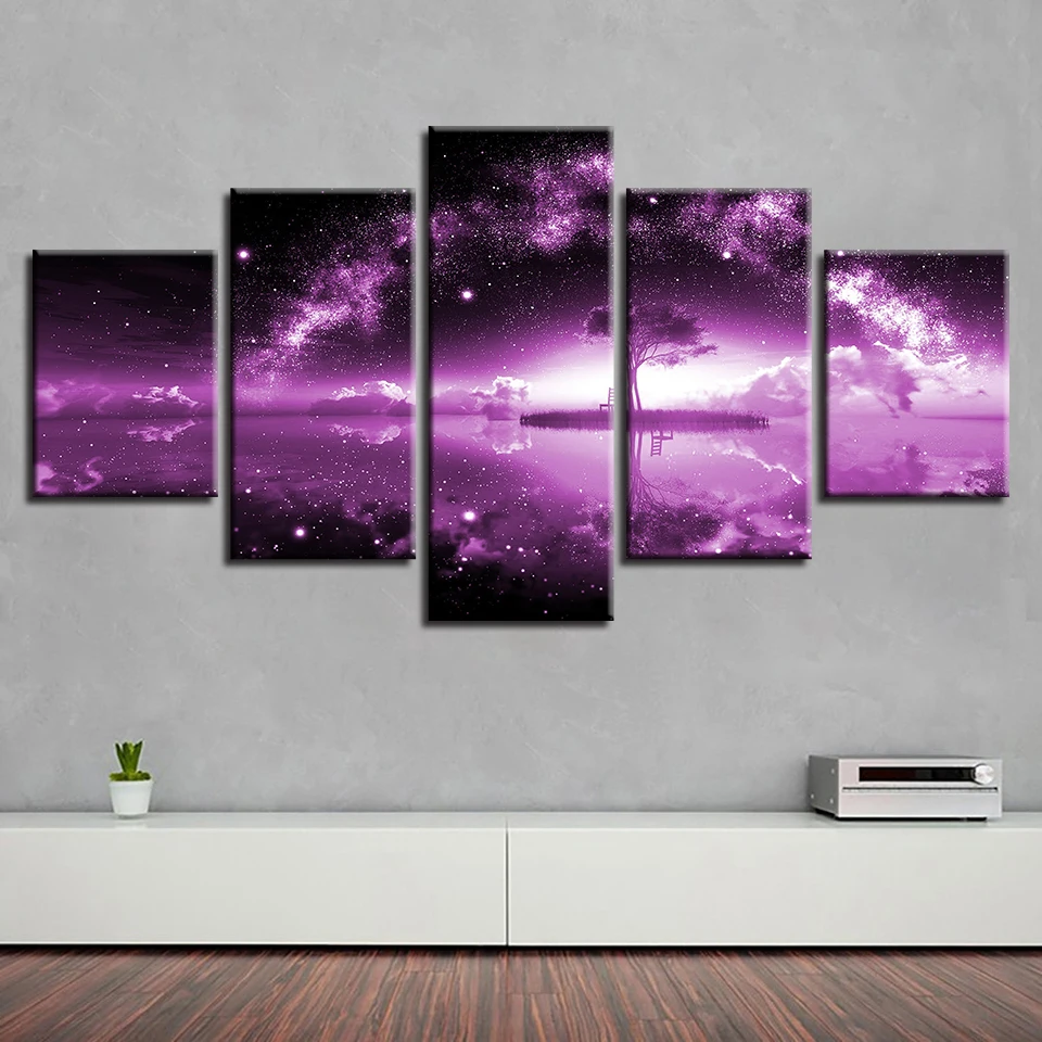 Wall Art Modular Poster HD Modern Canvas Painting 5 Panel Purple Tree Landscape Living Room Pictures Home Decor Printed Frame
Wall Art Modular Poster HD Modern Canvas Painting 5 Panel Purple Tree Landscape Living Room Pictures Home Decor Printed Frame