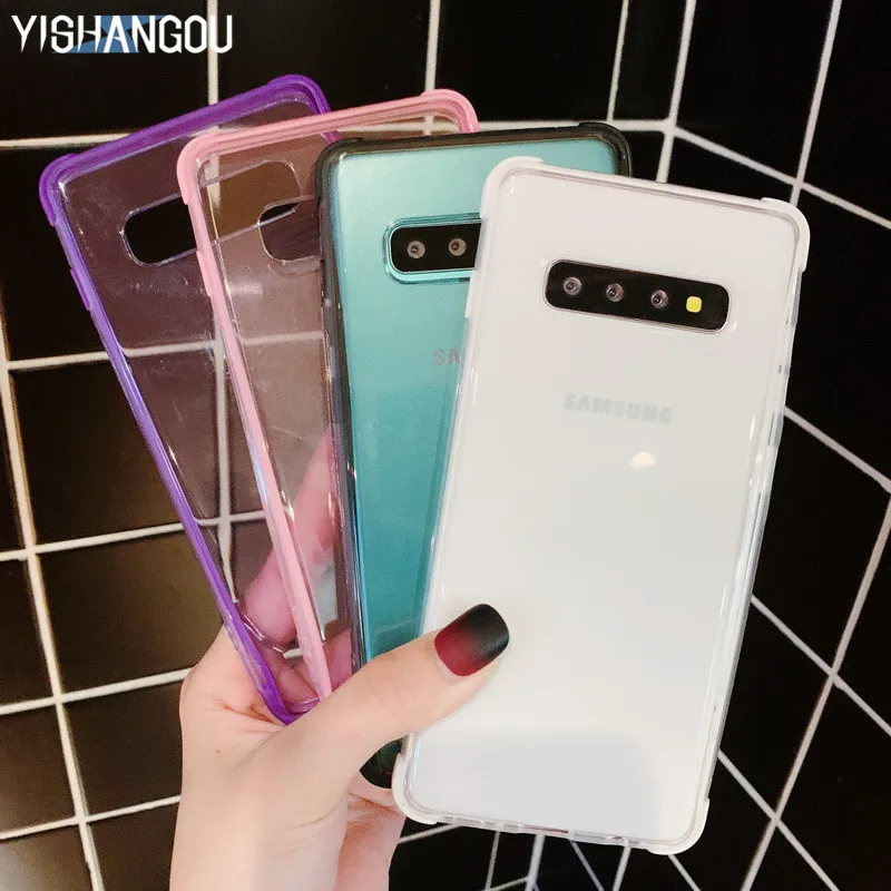 YISHANGOU Clear Transparent Back Phone Case For Samsung Note 10 9 A70 40 10 S9 S10 Plus Colorful Frame Soft Bumper Protect Cover
YISHANGOU Clear Transparent Back Phone Case For Samsung Note 10 9 A70 40 10 S9 S10 Plus Colorful Frame Soft Bumper Protect Cover