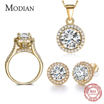 90% Off Wedding Jewelry Sets For Brides 925 Sterling Silver Set Gold Color Stud Earrings Ring Necklace Bridal Jewelry
90% Off Wedding Jewelry Sets For Brides 925 Sterling Silver Set Gold Color Stud Earrings Ring Necklace Bridal Jewelry