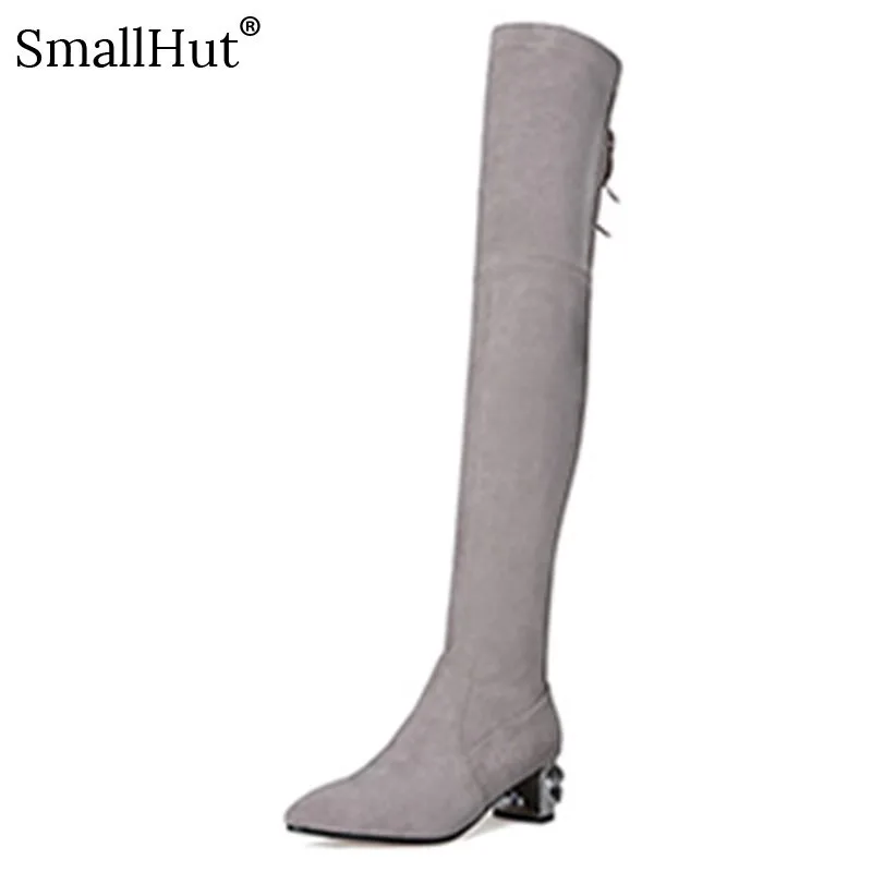 Over the Knee High Boots New Faux Suede Women Pointed Toe Ladies Square heel Fretwork E095 Woman Black Grey Pink Winter Shoes
Over the Knee High Boots New Faux Suede Women Pointed Toe Ladies Square heel Fretwork E095 Woman Black Grey Pink Winter Shoes