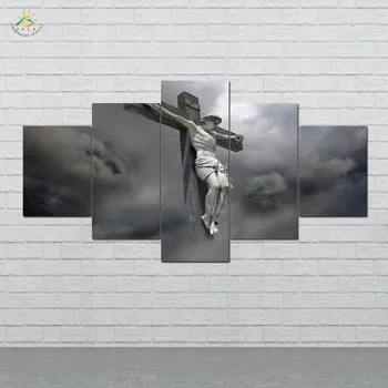 Jesus on the Crossing Wall Art Canvas Painting Posters and Prints Decorative Picture Decoration Home For Living Room 5 PIECES
Jesus on the Crossing Wall Art Canvas Painting Posters and Prints Decorative Picture Decoration Home For Living Room 5 PIECES