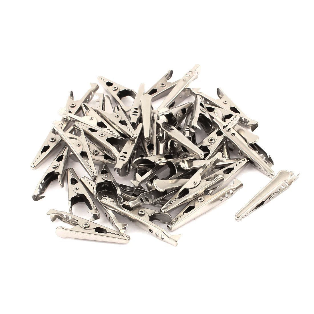 45pcs Mini Electrical Crocodile/Alligator Test Clip Clamp Jaw 10x42mm Silver
45pcs Mini Electrical Crocodile/Alligator Test Clip Clamp Jaw 10x42mm Silver