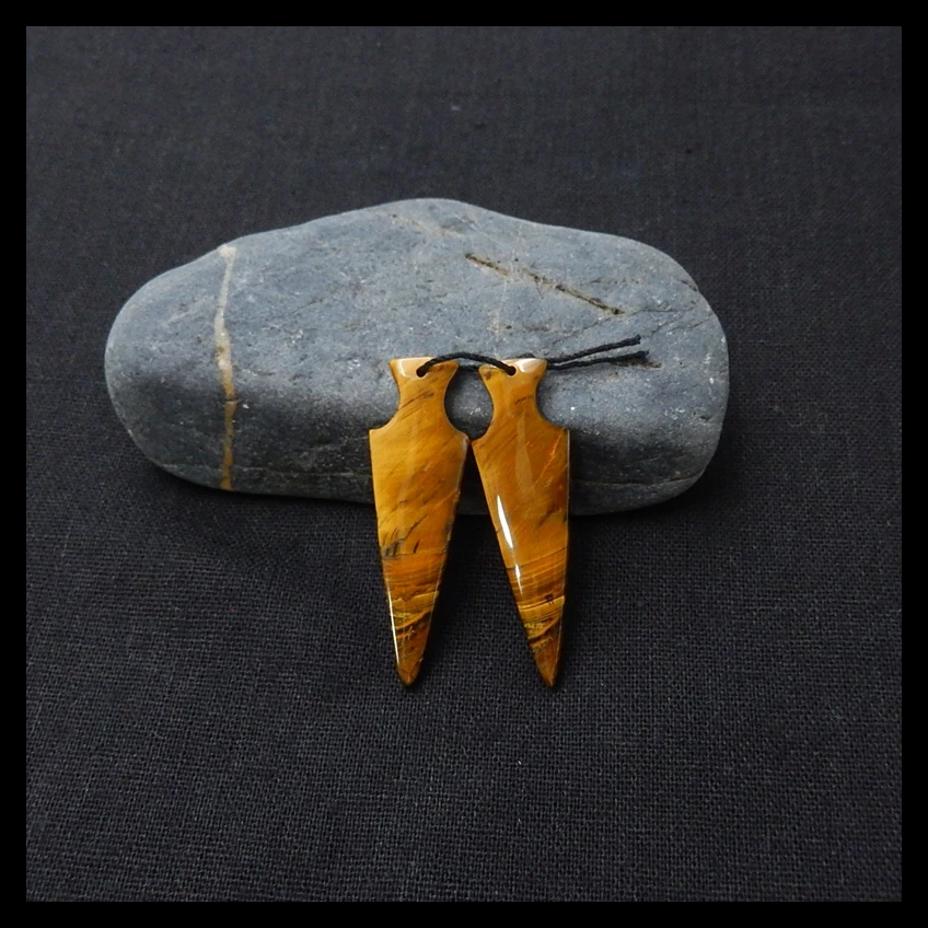 Fashion Tiger eye Earring,Handmade Geometric Natural Stone Earrings Pairs,Semi-finished Product Jewelry,49x15x4mm,8.1g
Fashion Tiger eye Earring,Handmade Geometric Natural Stone Earrings Pairs,Semi-finished Product Jewelry,49x15x4mm,8.1g