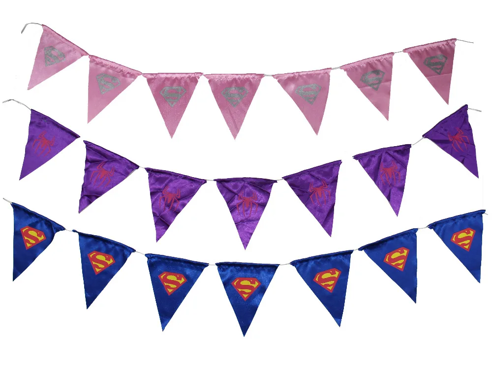 children superman spidergirl supergirl flag bunting Event & Party Supplies party decoration birthday party gift
children superman spidergirl supergirl flag bunting Event & Party Supplies party decoration birthday party gift