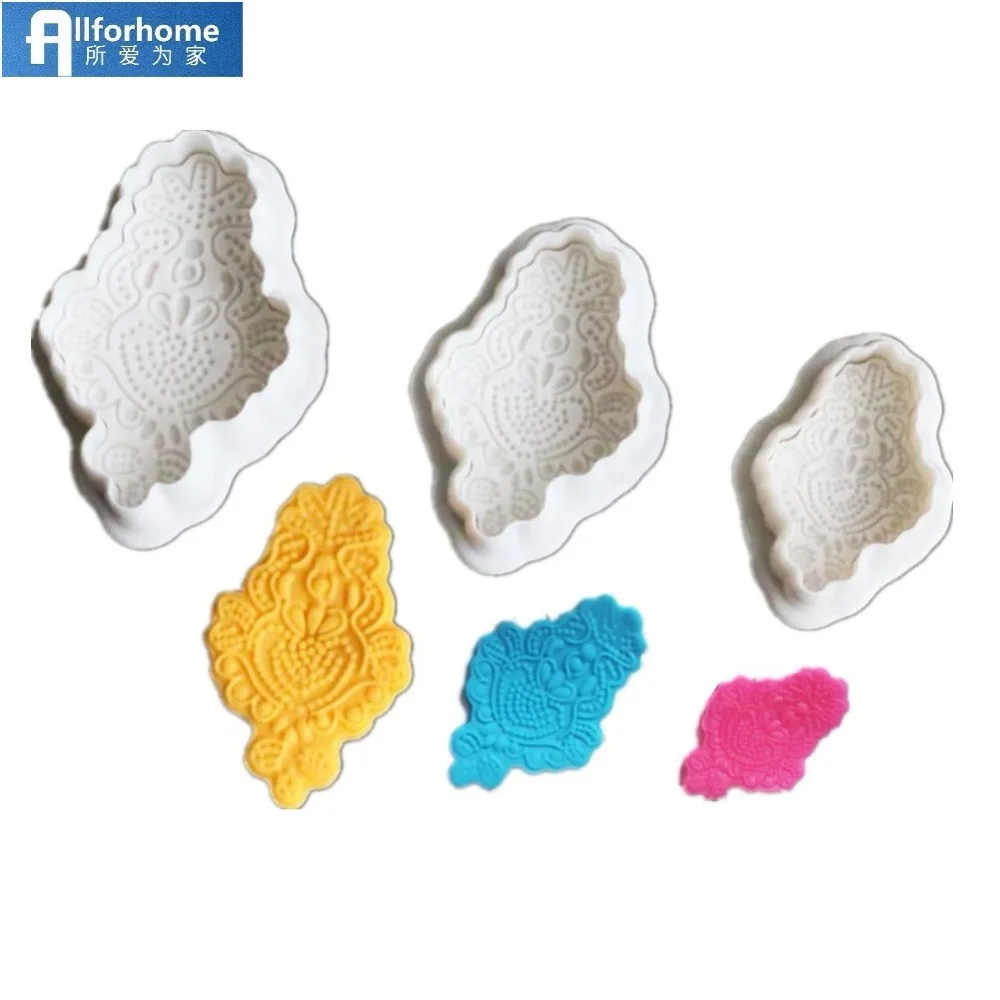 Set of 3PCS Embroidery Pattern Mold Cake Plunger Cookie Cutters Cake Decorating Embossing Tool Polymer Clay Arts Fondant Mold
Set of 3PCS Embroidery Pattern Mold Cake Plunger Cookie Cutters Cake Decorating Embossing Tool Polymer Clay Arts Fondant Mold
