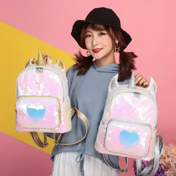 2019 unicorn Women Backpack Sequins School Back Pack Fashion Female High Quality holographic Travel Bag Bling Studen School bags
2019 unicorn Women Backpack Sequins School Back Pack Fashion Female High Quality holographic Travel Bag Bling Studen School bags