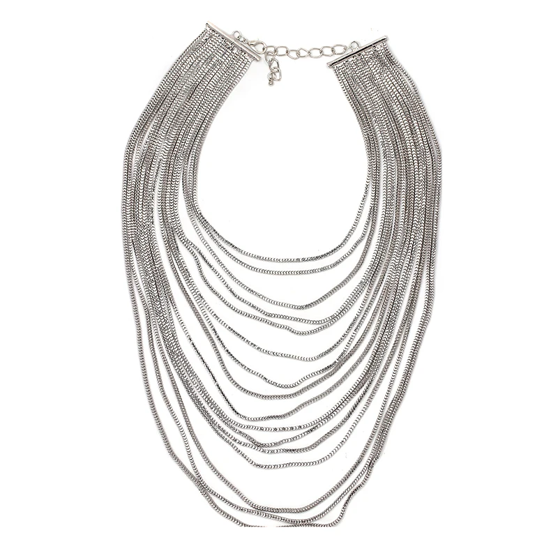Wholesale JUJIA Statement Jewelry Collares Mujer Metal Chain Chockers Maxi Gold Necklace Pendant Necklaces | Украшения и