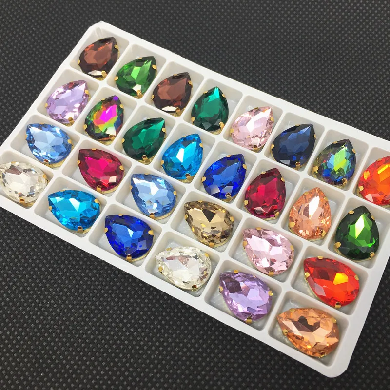 Pear 7x10,10x14,13x18,18x25,20x30 mm glass Crystal In Gold claw many colors tear drop Sew on rhinestone beads wedding dress diy
Pear 7x10,10x14,13x18,18x25,20x30 mm glass Crystal In Gold claw many colors tear drop Sew on rhinestone beads wedding dress diy