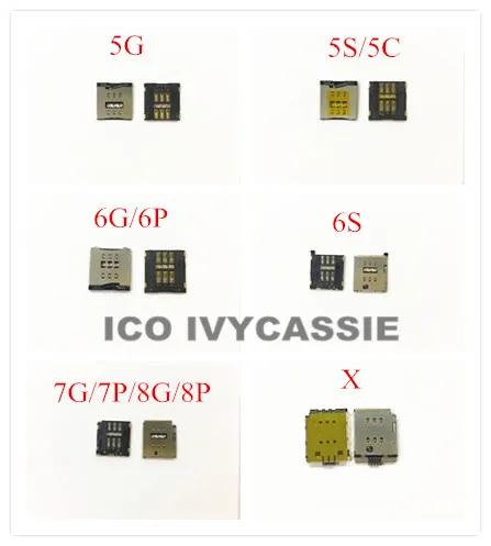 Запасной оригинальный слот держатель для чтения SIM карт iPhone 5 Φ 5C 6 6G 6plus 7 7plus 8 8plus X XS
