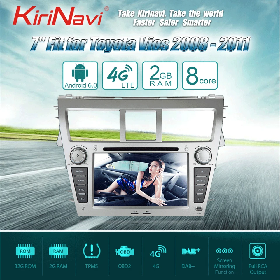 KiriNavi Octa core 4G LET android 7 car dvd player for Toyota Vios multimedia system 2008 - 2011 support 4K Video 4G
KiriNavi Octa core 4G LET android 7 car dvd player for Toyota Vios multimedia system 2008 - 2011 support 4K Video 4G