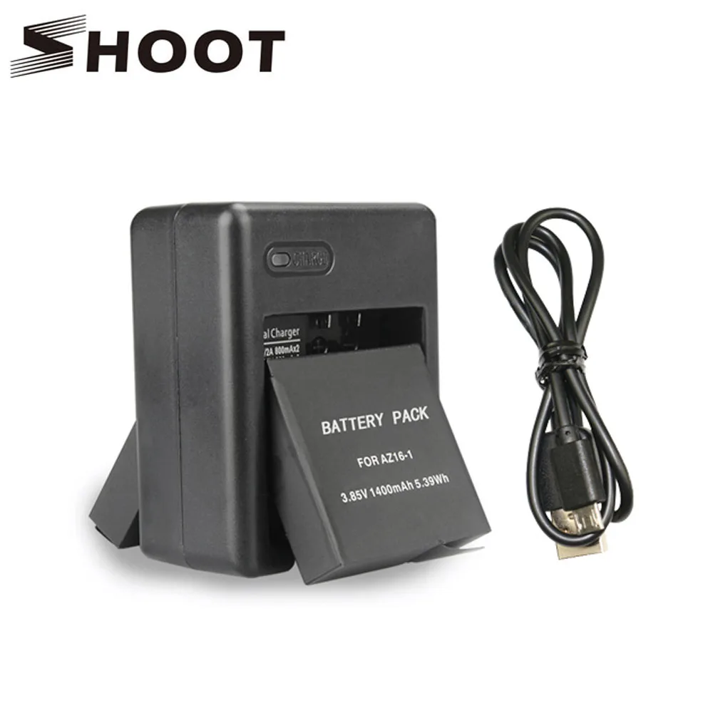 SHOOT Dual Port Battery Charger for Xiaomi Yi Lite Yi 4K 4K+ Sports Cam International Edition Accessories for Yi Action Camera
SHOOT Dual Port Battery Charger for Xiaomi Yi Lite Yi 4K 4K+ Sports Cam International Edition Accessories for Yi Action Camera