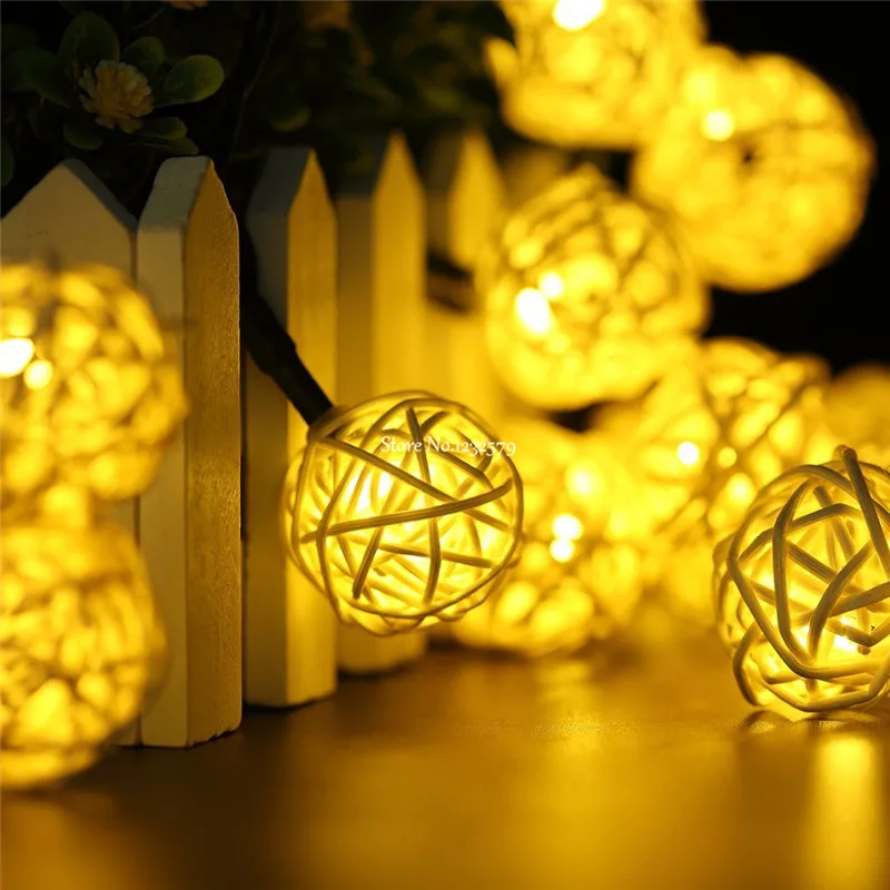 Solar Powered 7M 50 LED Rattan Ball String Fairy Lights Lamps luces navidad Garden Outdoor Garland Christmas Wedding Party Decor
Solar Powered 7M 50 LED Rattan Ball String Fairy Lights Lamps luces navidad Garden Outdoor Garland Christmas Wedding Party Decor