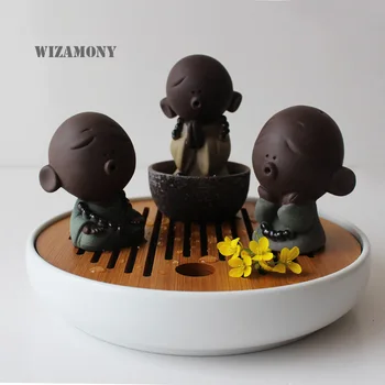 WIZAMONY New Traditional Chinese Purple Clay Glazed Buddhism Art&Collectible Home Decoration Cute Little Monk Prayer Tea Pet
WIZAMONY New Traditional Chinese Purple Clay Glazed Buddhism Art&Collectible Home Decoration Cute Little Monk Prayer Tea Pet