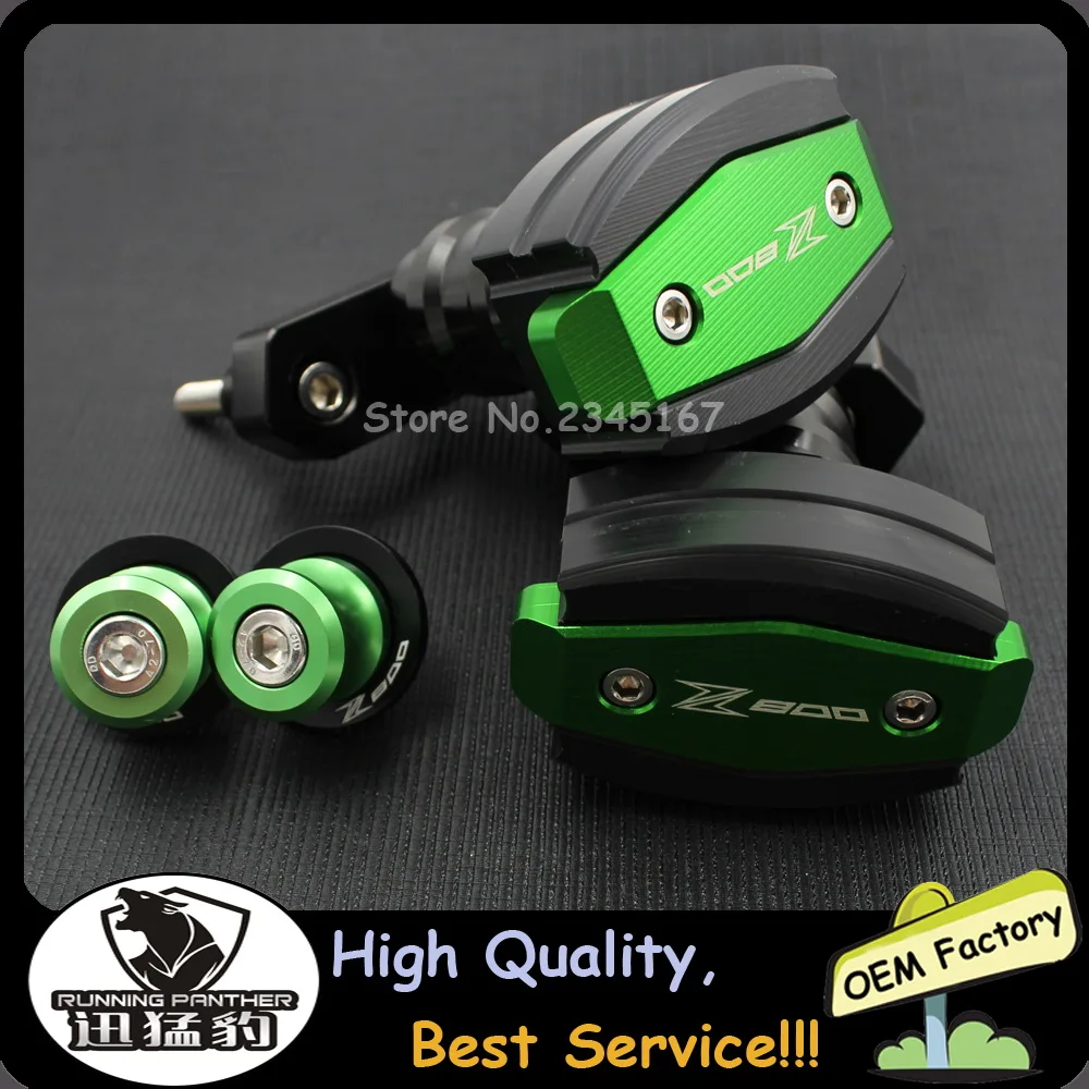 Set Frame Sliders Crash Engine Guard Pad CNC Aluminium Motorcycle Side + Swingarm Sliders Spools for Kawasaki Z800 2013-2016
Set Frame Sliders Crash Engine Guard Pad CNC Aluminium Motorcycle Side + Swingarm Sliders Spools for Kawasaki Z800 2013-2016