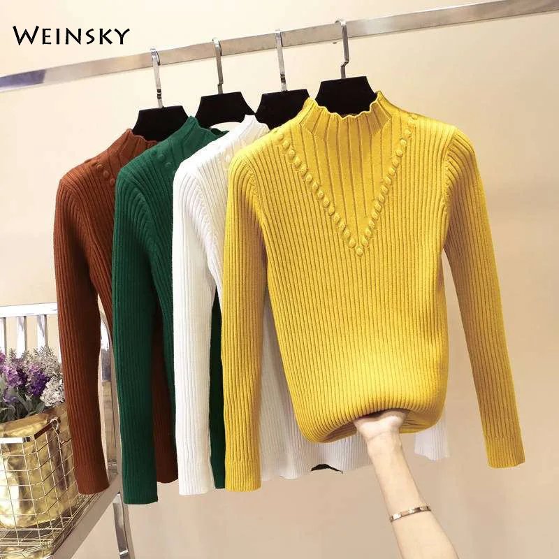 Women Knitted Jumper Sweater And Pullovers Korean Fashion Casual Style Turtleneck Sweaters Winter And Autumn 2019 New Solid Tops
Women Knitted Jumper Sweater And Pullovers Korean Fashion Casual Style Turtleneck Sweaters Winter And Autumn 2019 New Solid Tops